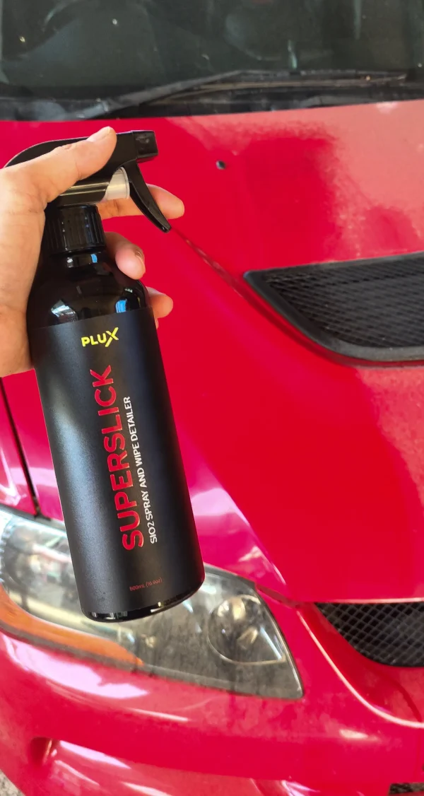 Plux SuperSlick on Mitsubishi Evo Bonnet